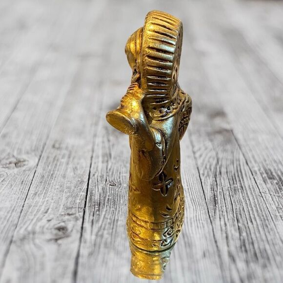 Vintage 1960s Gold Angel Figurines MCM Christmas Decor - Picture 5 of 9